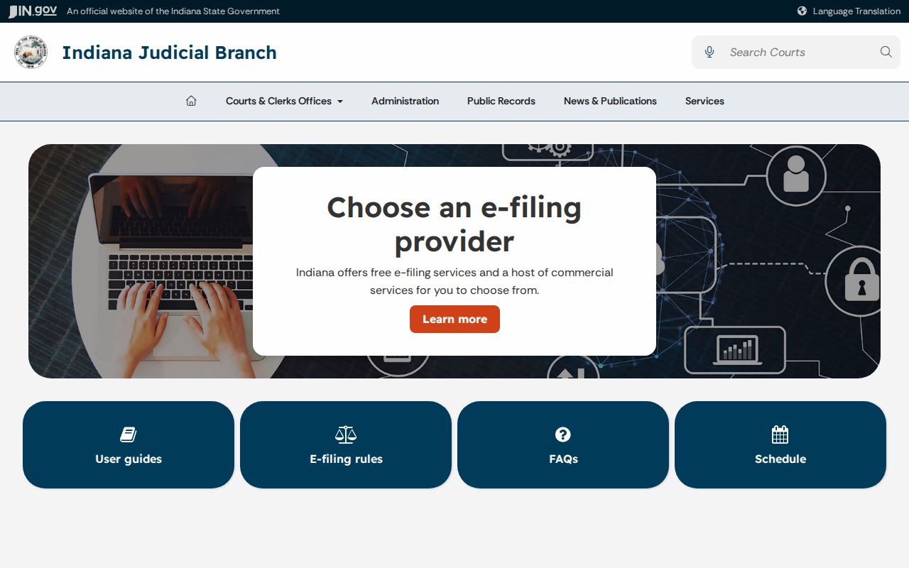 St. Joseph County civil court docket Indiana e-filing system