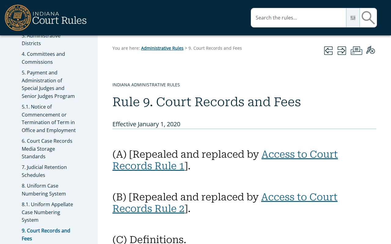 Remote access rules for St. Joseph County court dockets