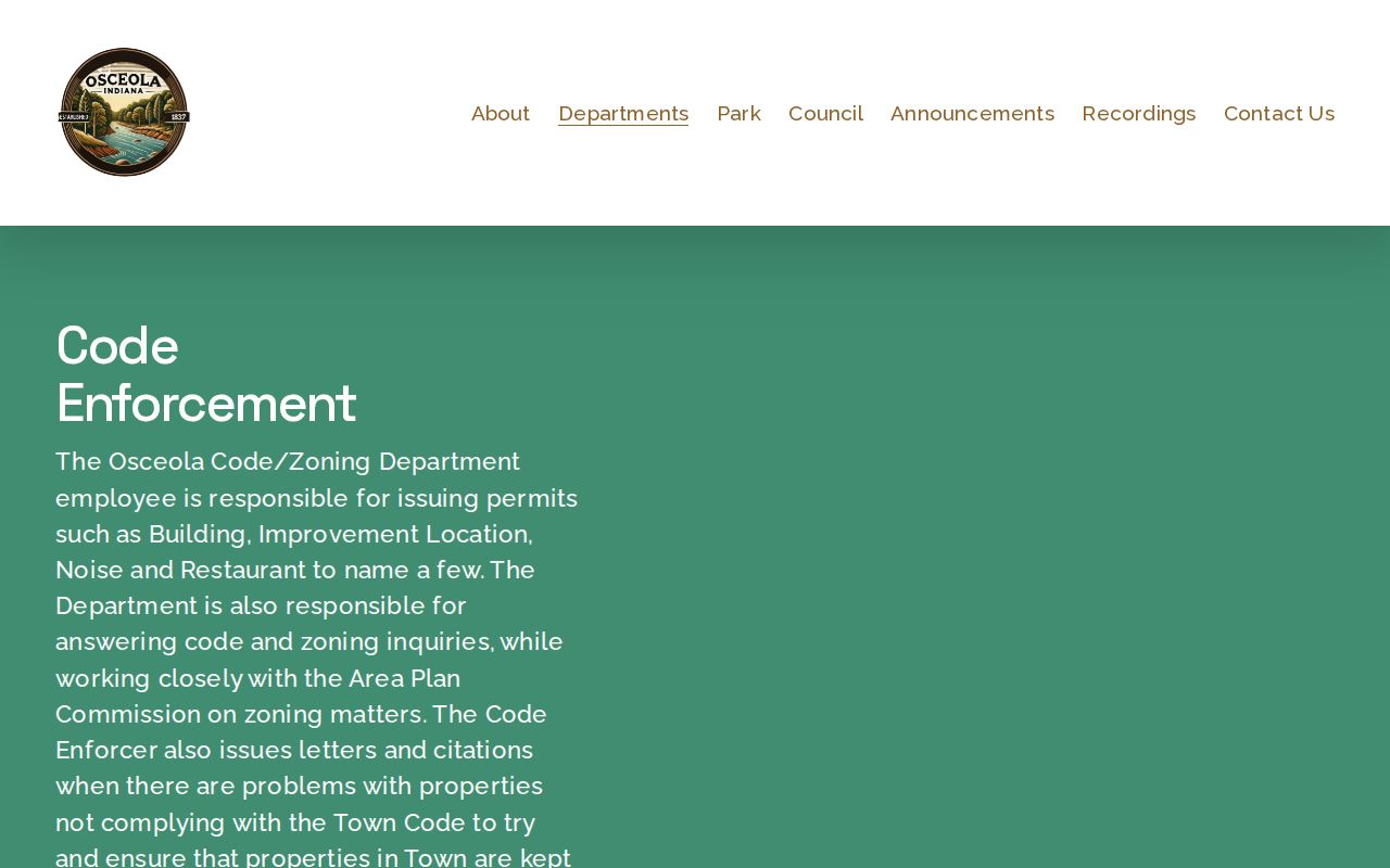 Osceola court records and town code enforcement route